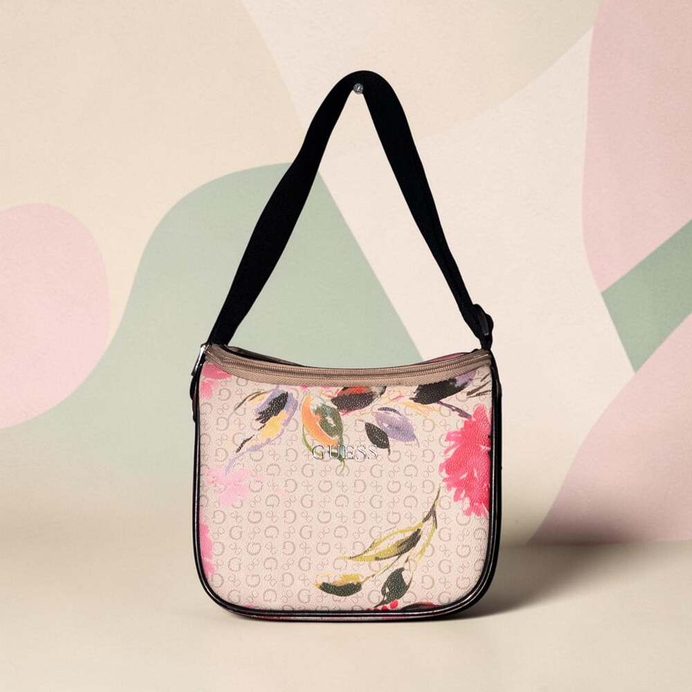 GUESS Los Angeles Floral Print Insulated Lunch Box Crossbody Bag